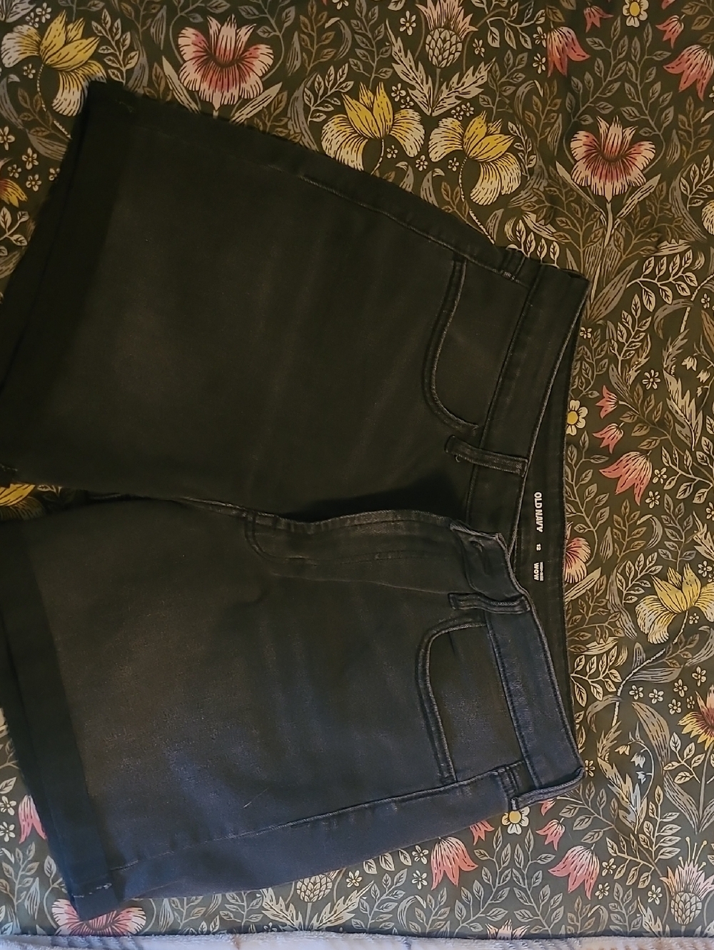 Old Navy Black High-Rise Denim Shorts